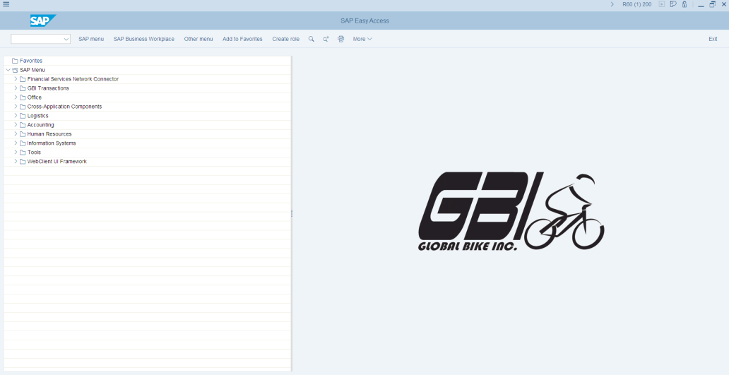 SAP Easy Access Screen